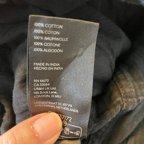 Free People Women's Tahiti Cargo Pants Black Size Large - Picture 8 of 8